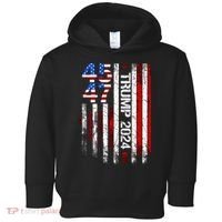 45 47 Trump 2024 American Flag Toddler Hoodie thumb 0