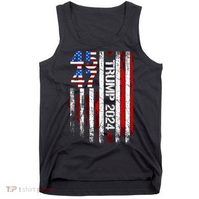 45 47 Trump 2024 American Flag Tank Top