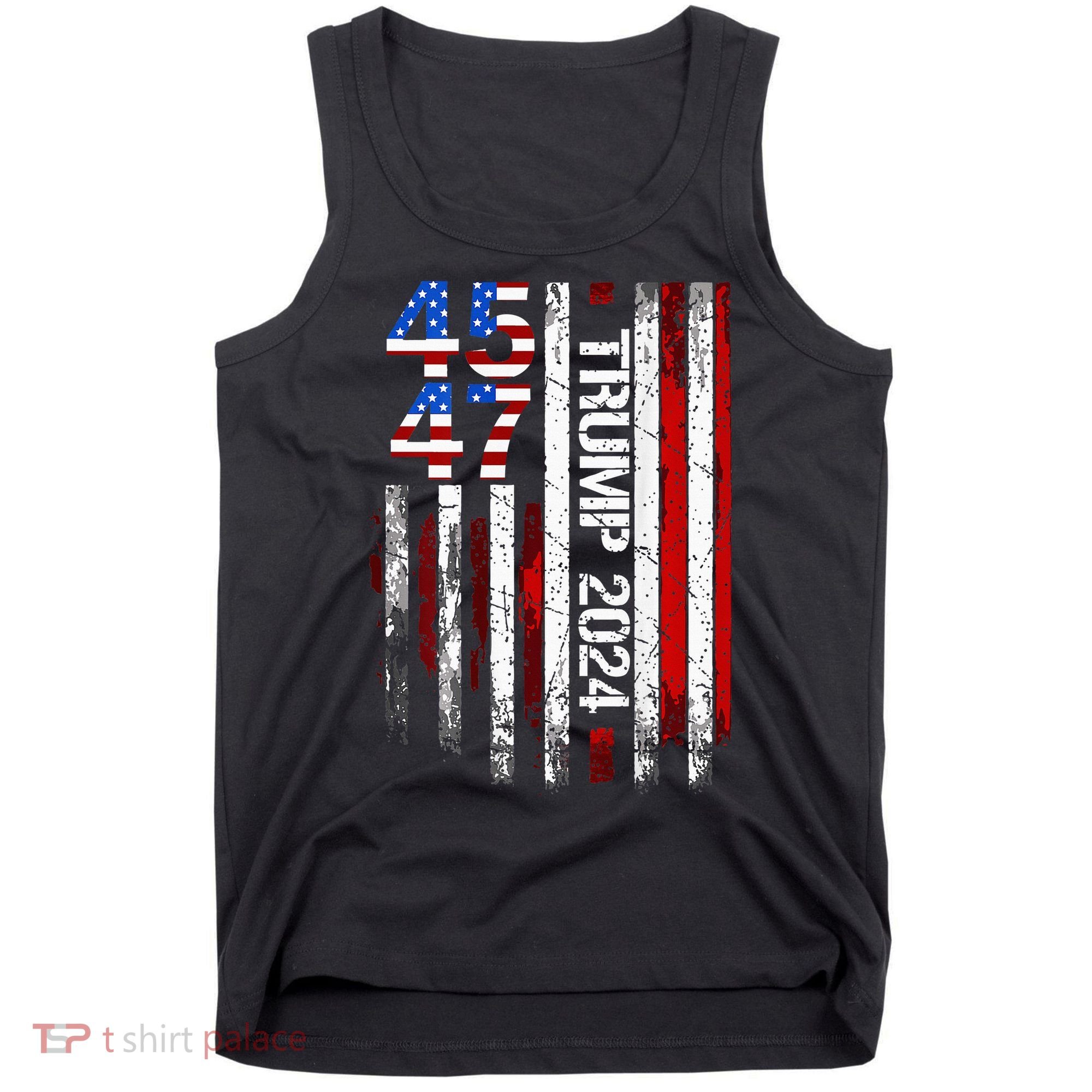 45 47 Trump 2024 American Flag Tank Top