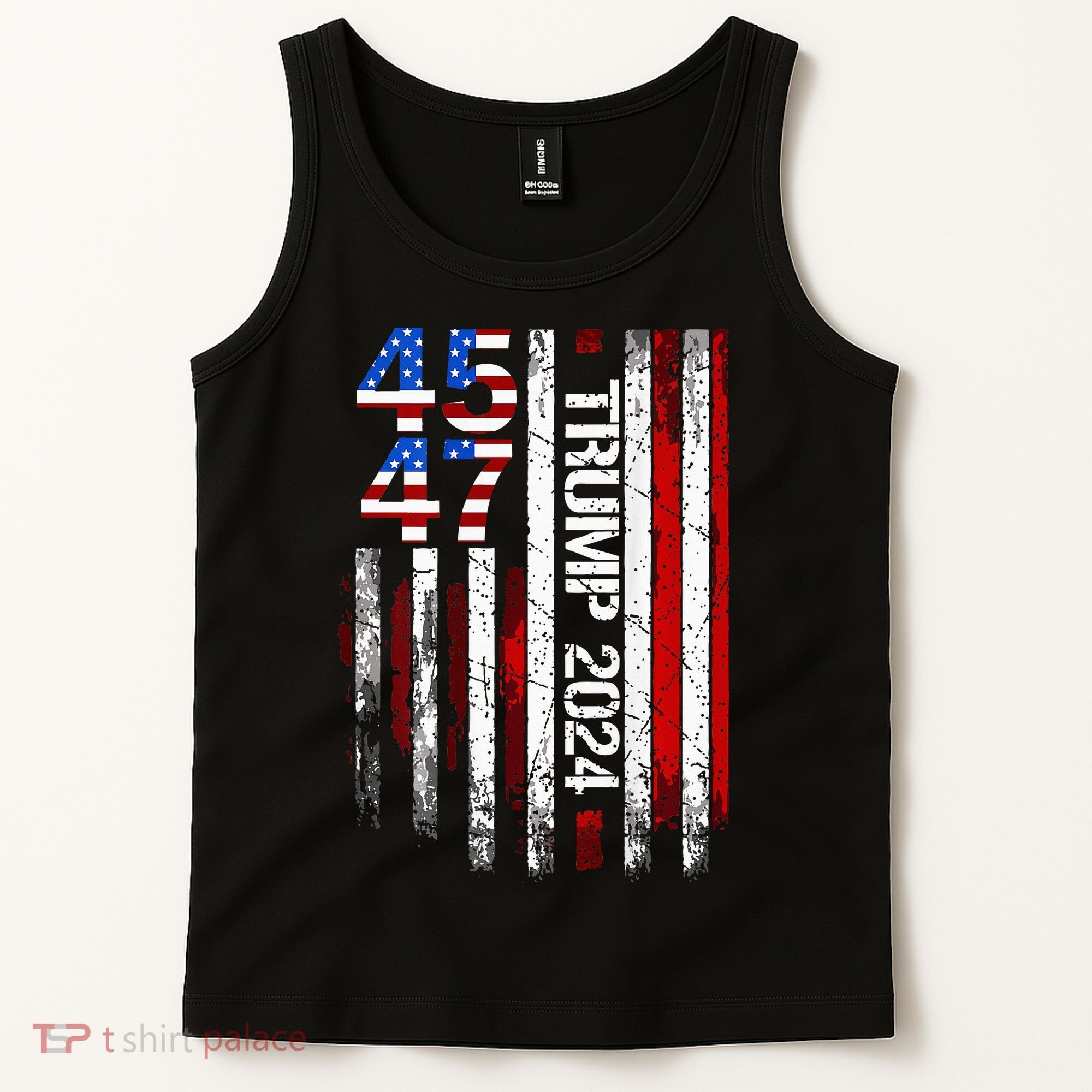 45 47 Trump 2024 American Flag Tank Top