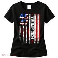 45 47 Trump 2024 American Flag Women's T-Shirt thumb 0