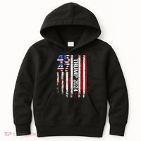 45 47 Trump 2024 American Flag Kids Hoodie thumb 0