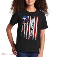 45 47 Trump 2024 American Flag Kids T-Shirt thumb 2