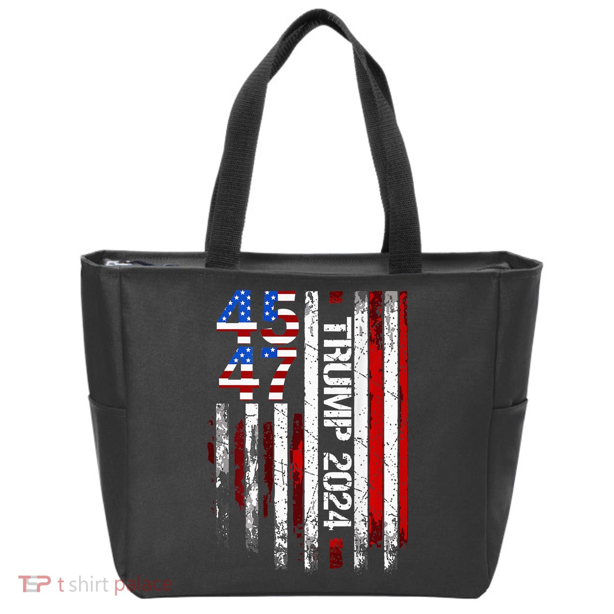 45 47 Trump 2024 American Flag Tote Bag