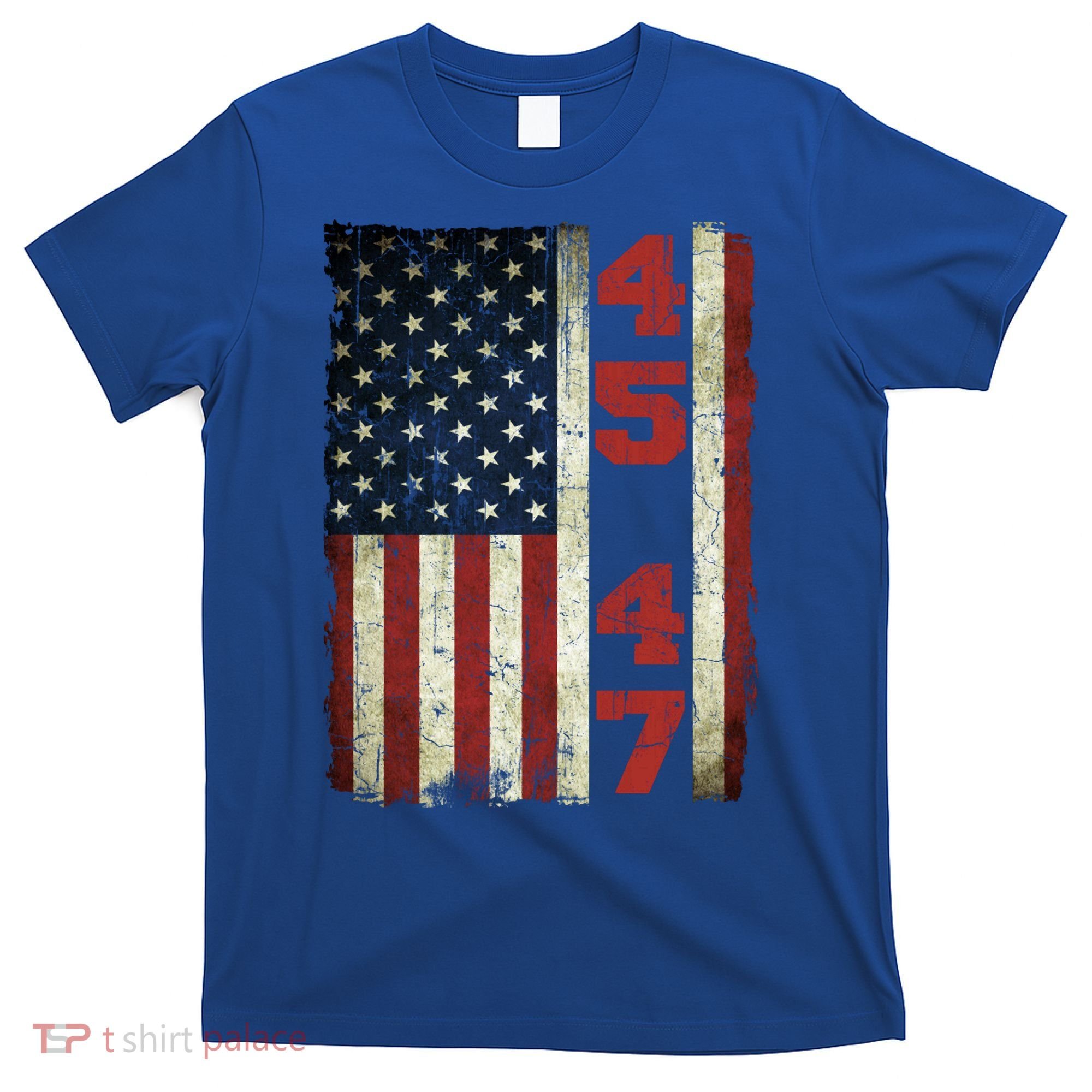 45 47 Trump Vintage Usa Flag 2024 President Election Politic T-Shirt