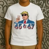 45 47 Trump Vote Elect Won T-Shirt thumb 3