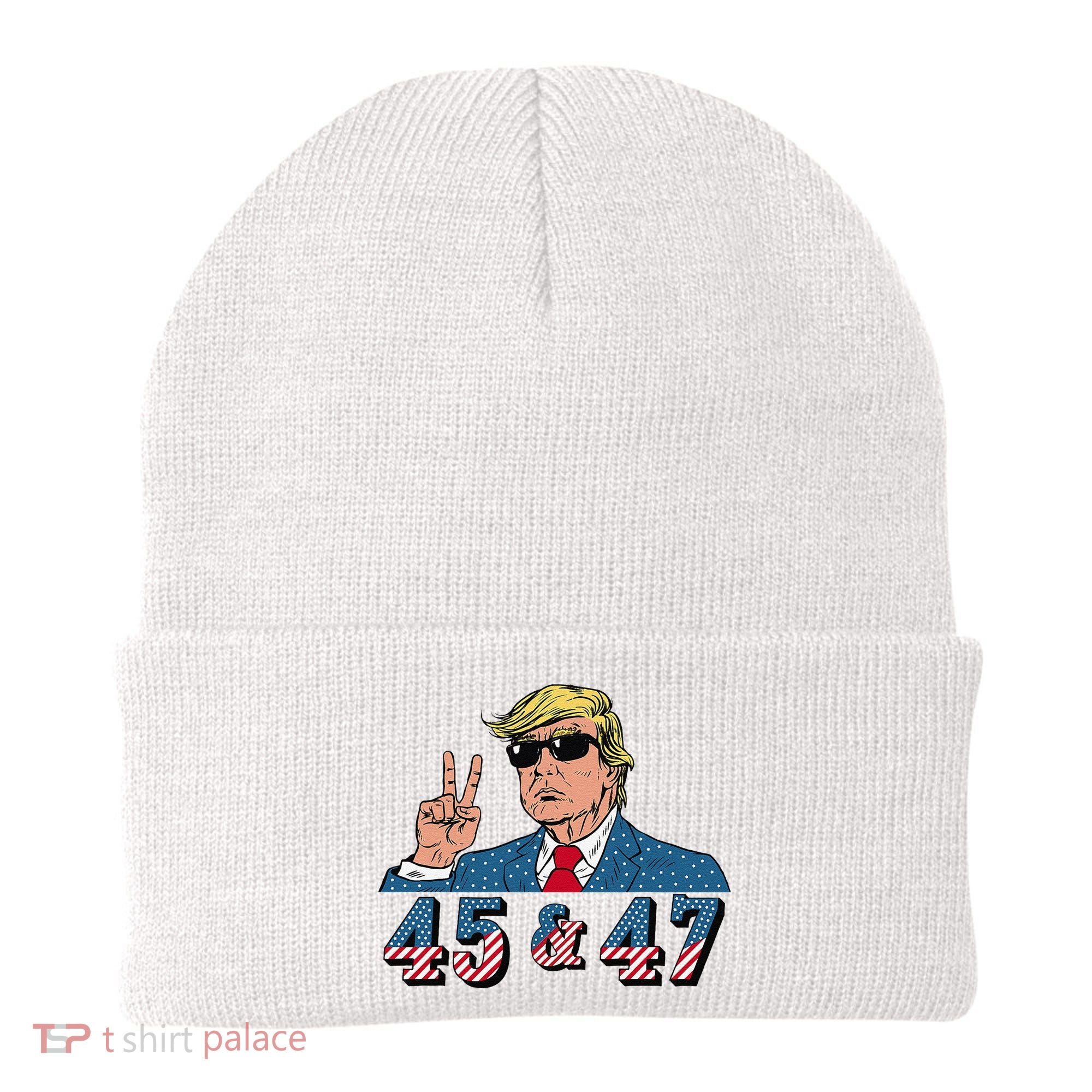 45 47 Trump Vote Elect Won Beanie