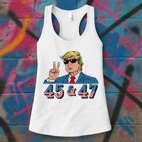 45 47 Trump Vote Elect Won Women's Tank Top thumb 3