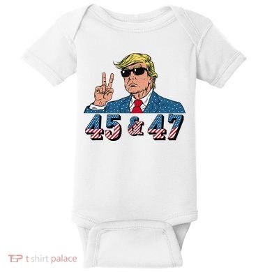 45 47 Trump Vote Elect Won Baby Bodysuit