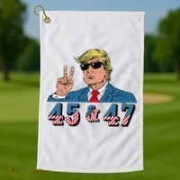 45 47 Trump Vote Elect Won Golf Towel thumb 1