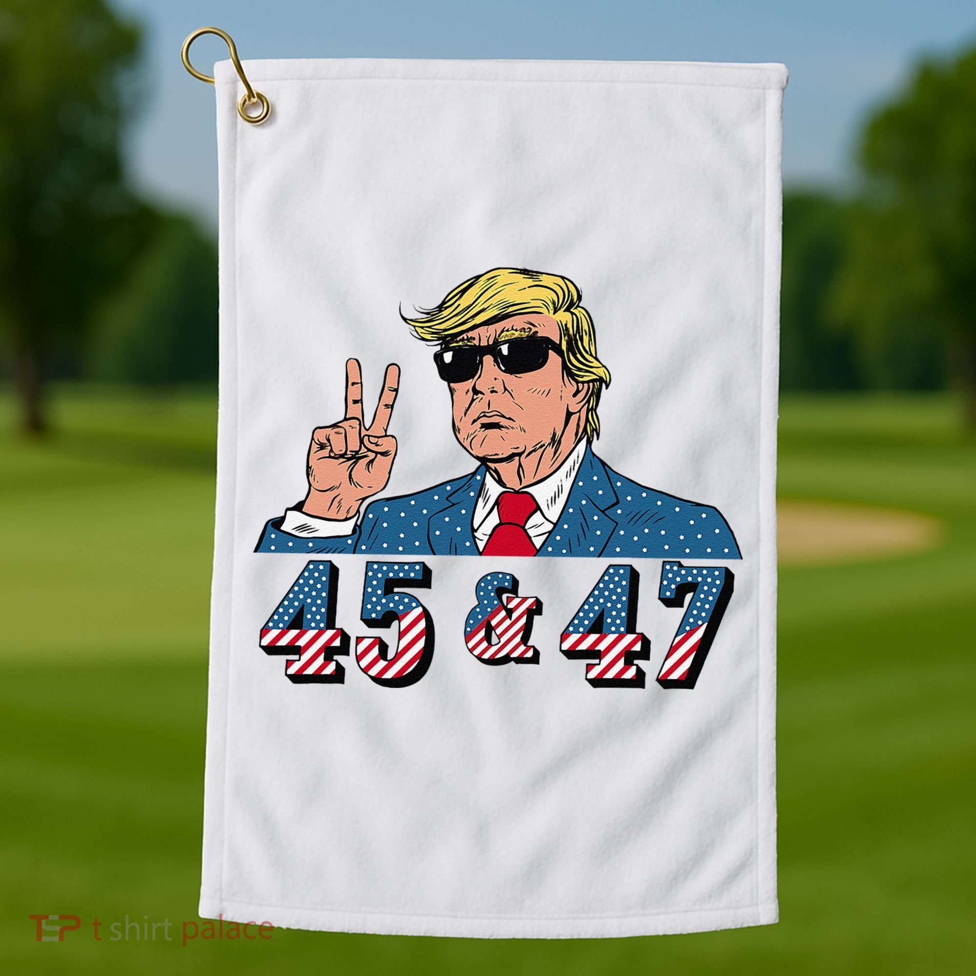 45 47 Trump Vote Elect Won Golf Towel