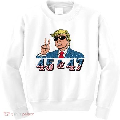 45 47 Trump Vote Elect Won Kids Sweatshirt