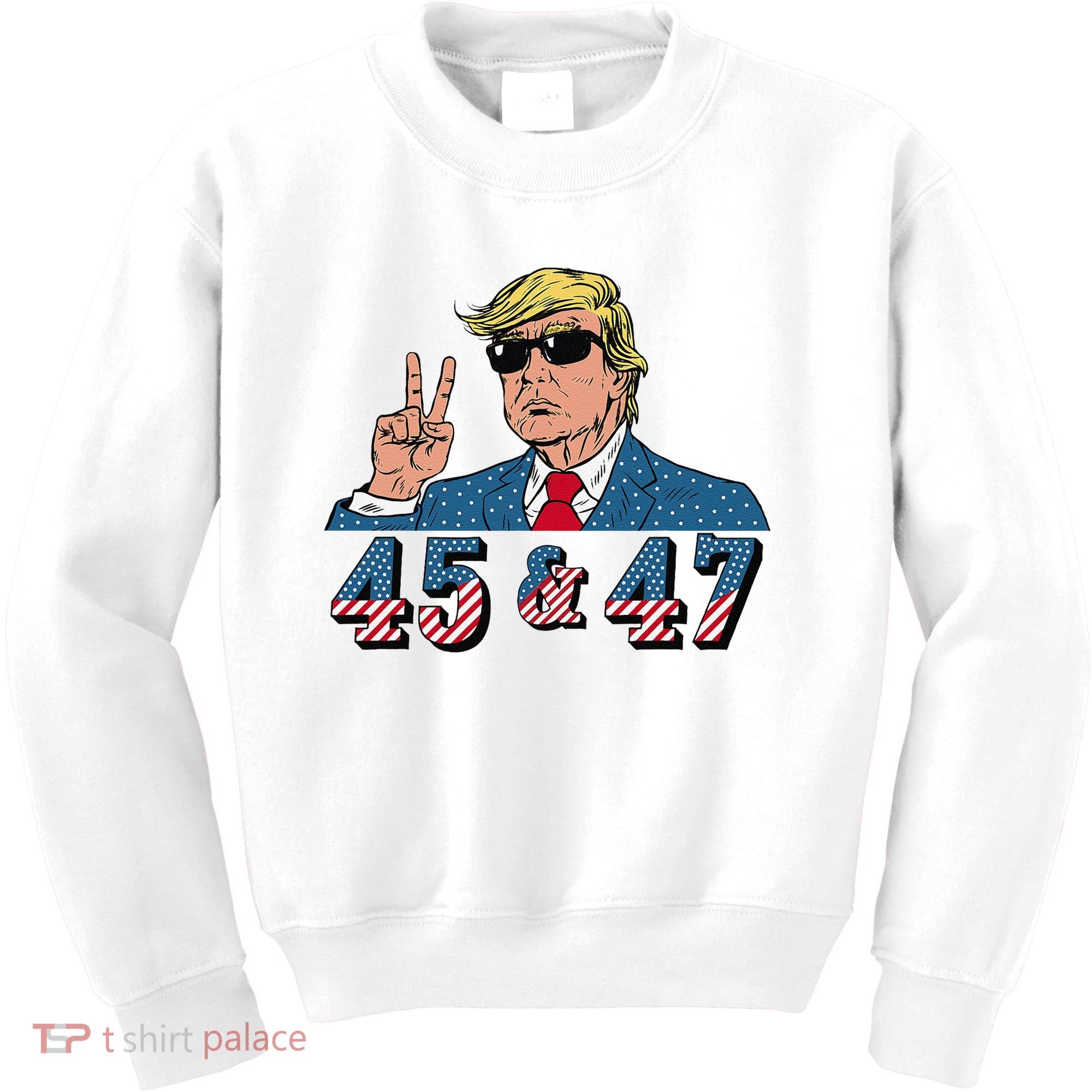 45 47 Trump Vote Elect Won Kids Sweatshirt
