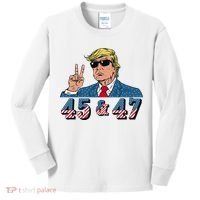 45 47 Trump Vote Elect Won Kids Long Sleeve Shirt thumb 0