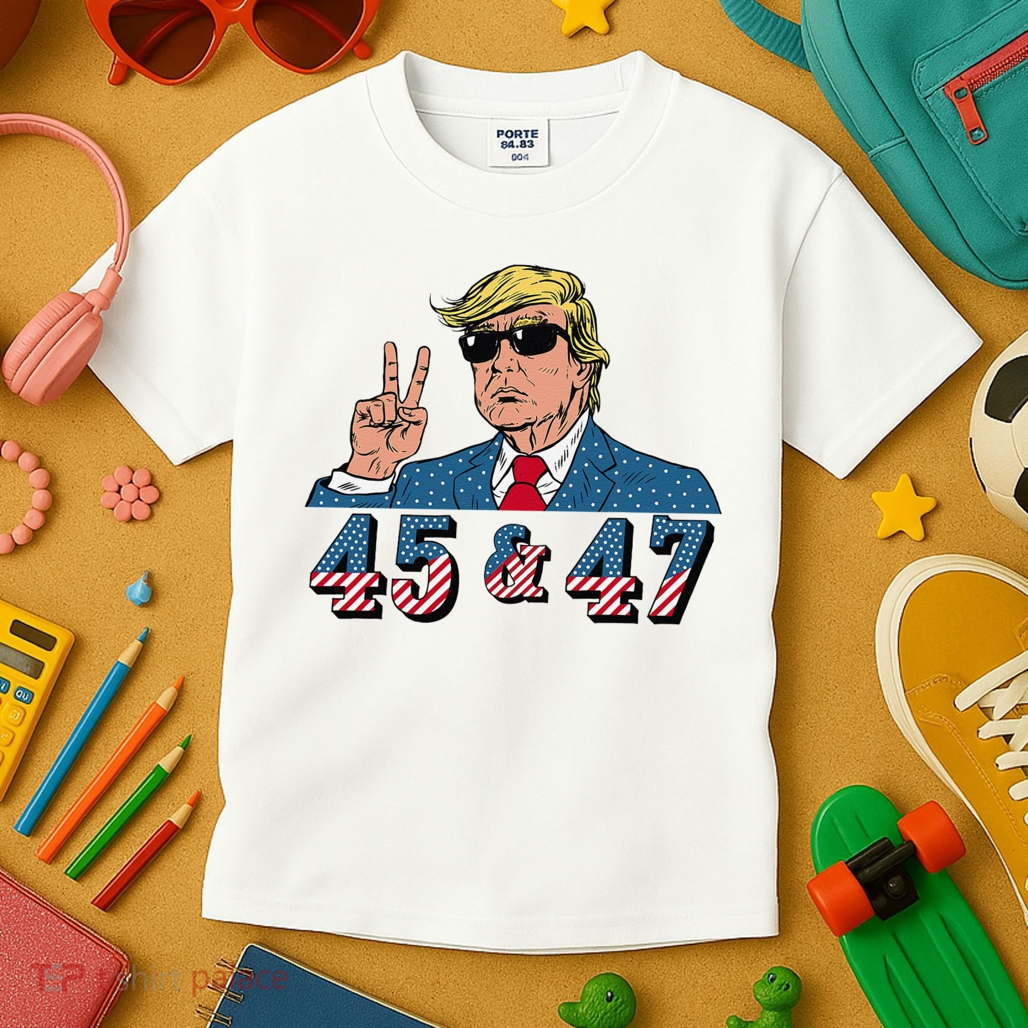45 47 Trump Vote Elect Won Kids T-Shirt