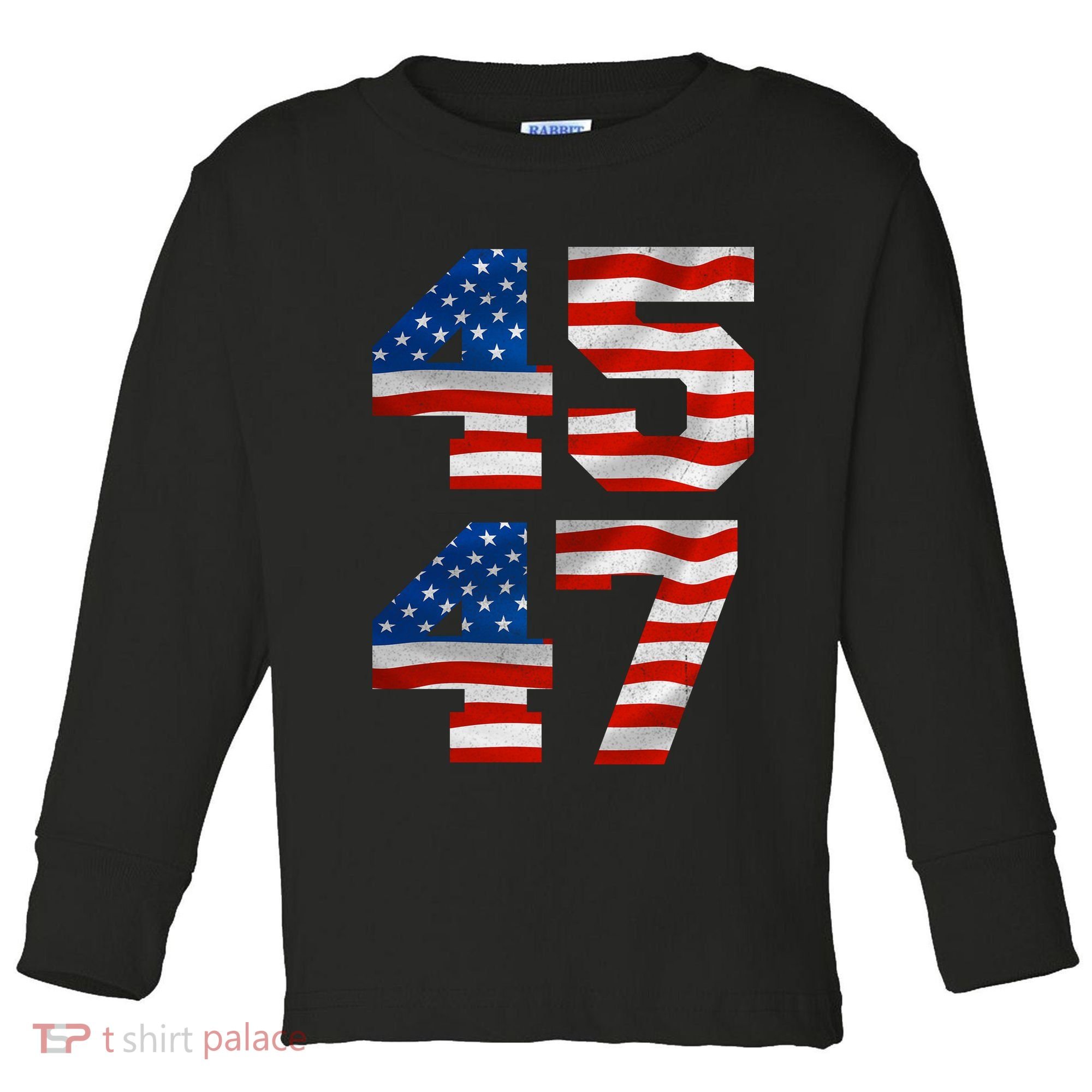 45 47 Trump 2024 Toddler Long Sleeve Shirt