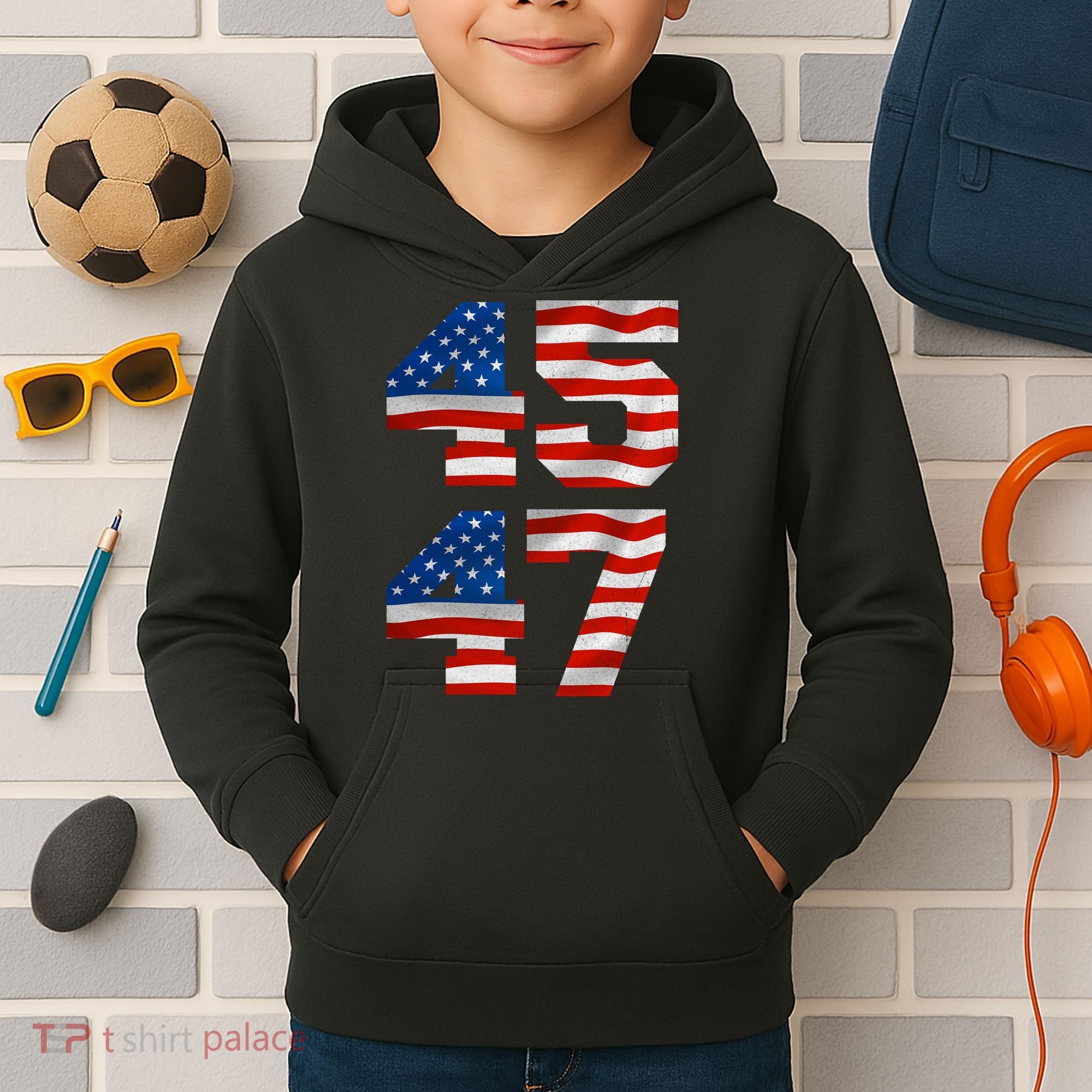 45 47 Trump 2024 Kids Hoodie