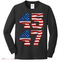 45 47 Trump 2024 Kids Long Sleeve Shirt thumb 0