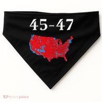 45 47 Trump Election Map 2024 USA-Made Doggie Bandana thumb 0