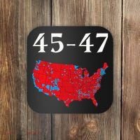45 47 Trump Election Map 2024 Coaster thumb 0