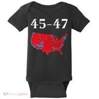 45 47 Trump Election Map 2024 Baby Bodysuit thumb 0