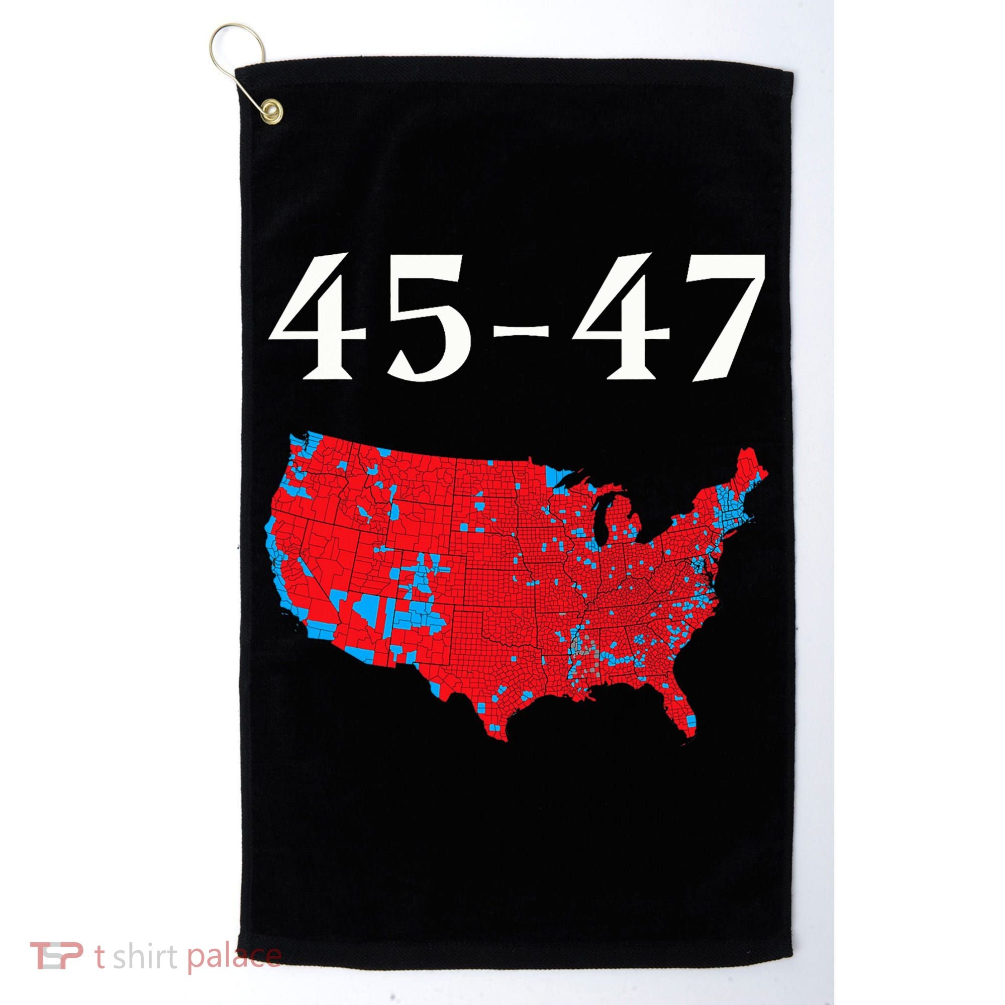 45 47 Trump Election Map 2024 Golf Towel