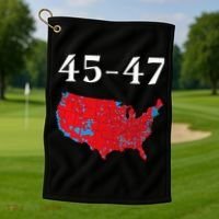 45 47 Trump Election Map 2024 Golf Towel thumb 1