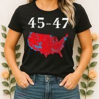 45 47 Trump Election Map 2024 Women's T-Shirt thumb 2