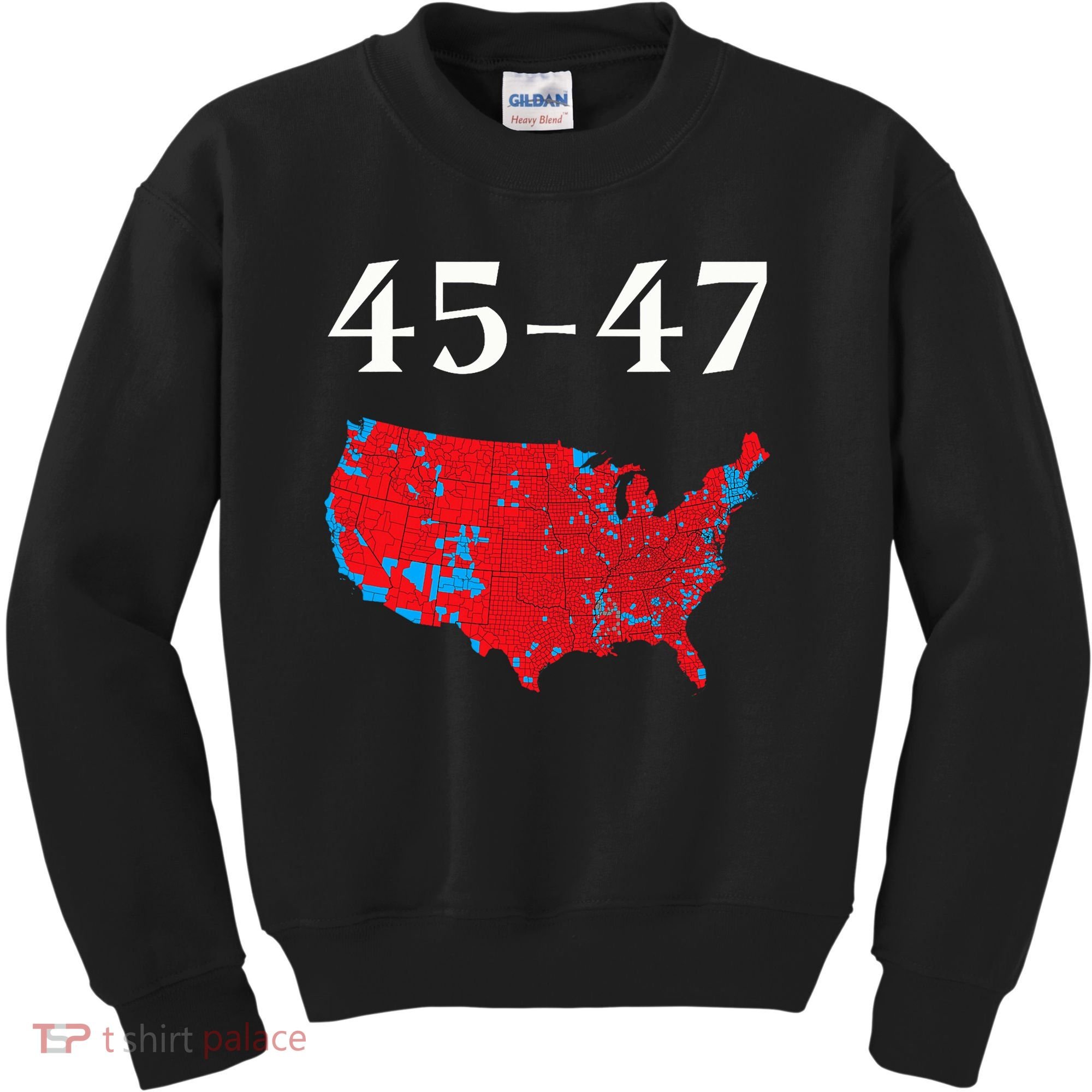 45 47 Trump Election Map 2024 Kids Sweatshirt