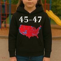 45 47 Trump Election Map 2024 Kids Hoodie thumb 3