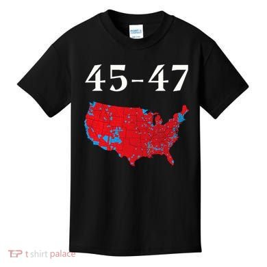 45 47 Trump Election Map 2024 Kids T-Shirt