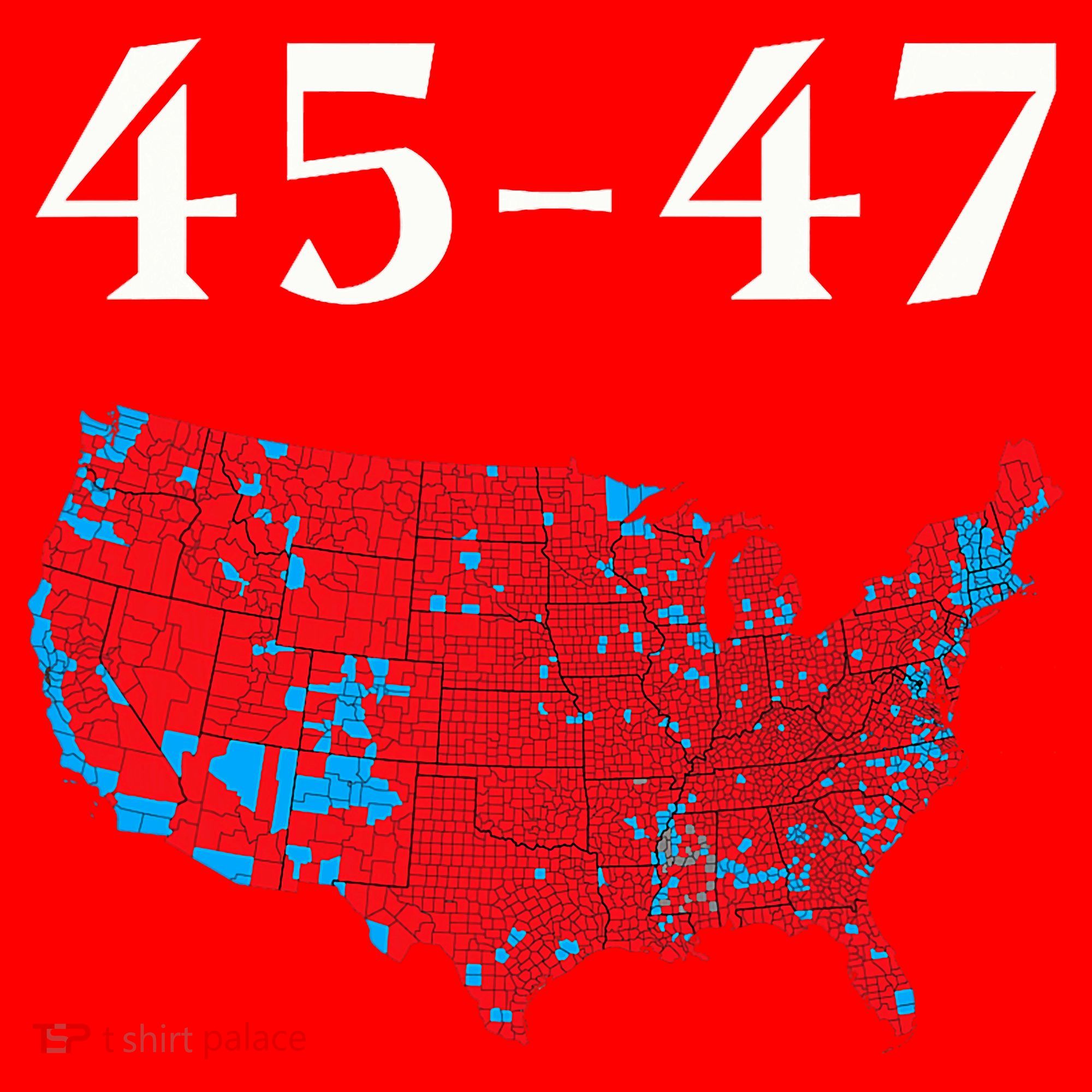 45 47 Trump Election Map 2024 Santa Hat