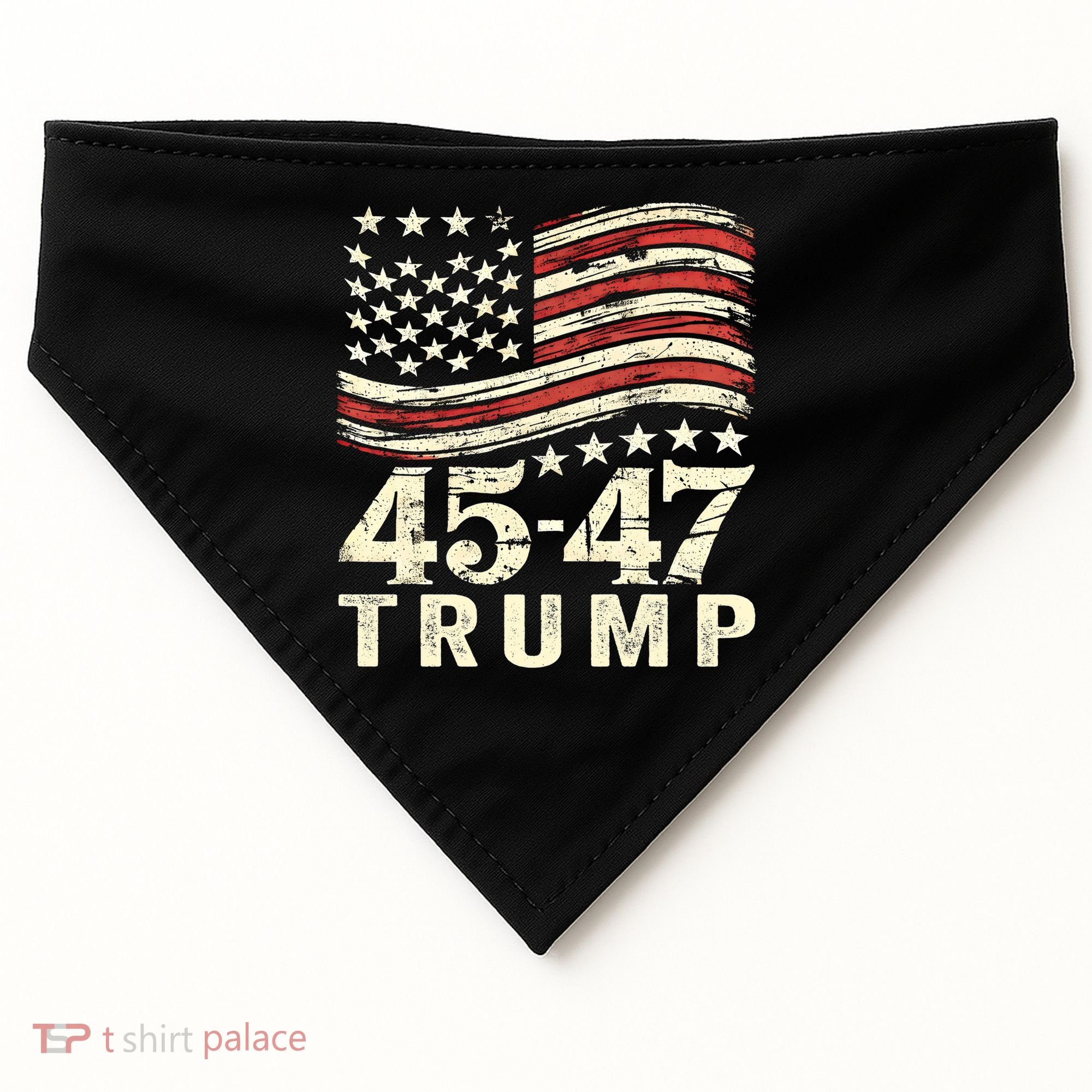 45 47 Usa Flag Trump Inauguration Day 2025 USA-Made Doggie Bandana
