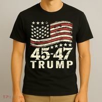 45 47 Usa Flag Trump Inauguration Day 2025 T-Shirt thumb 3
