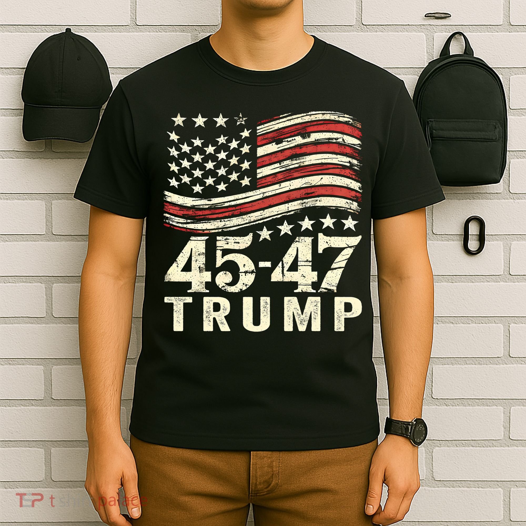 45 47 Usa Flag Trump Inauguration Day 2025 T-Shirt