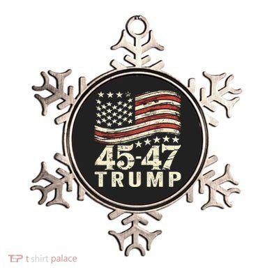 45 47 Usa Flag Trump Inauguration Day 2025 Ornament