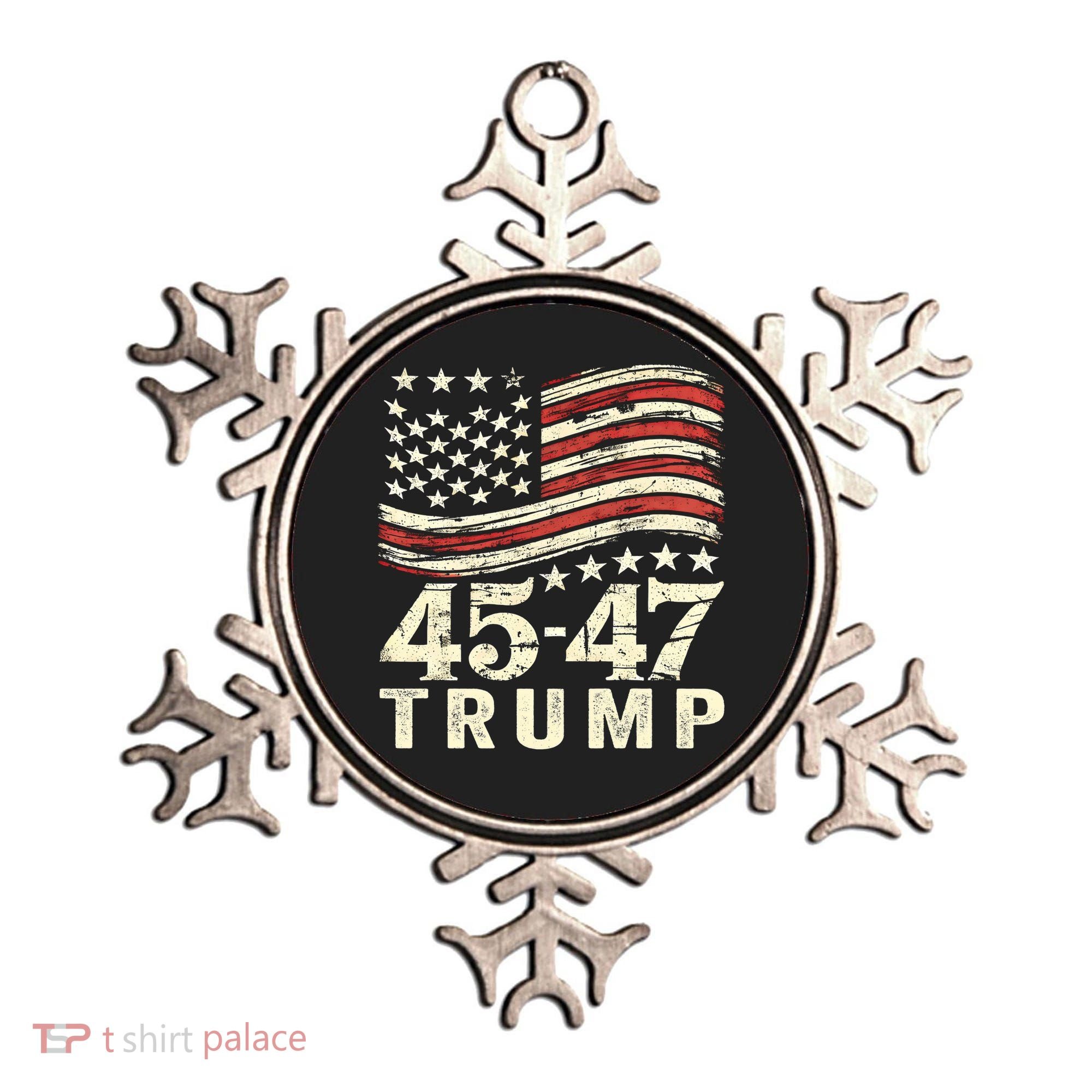 45 47 Usa Flag Trump Inauguration Day 2025 Ornament