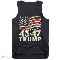 45 47 Usa Flag Trump Inauguration Day 2025 Tank Top thumb 0