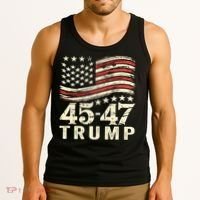45 47 Usa Flag Trump Inauguration Day 2025 Tank Top thumb 3