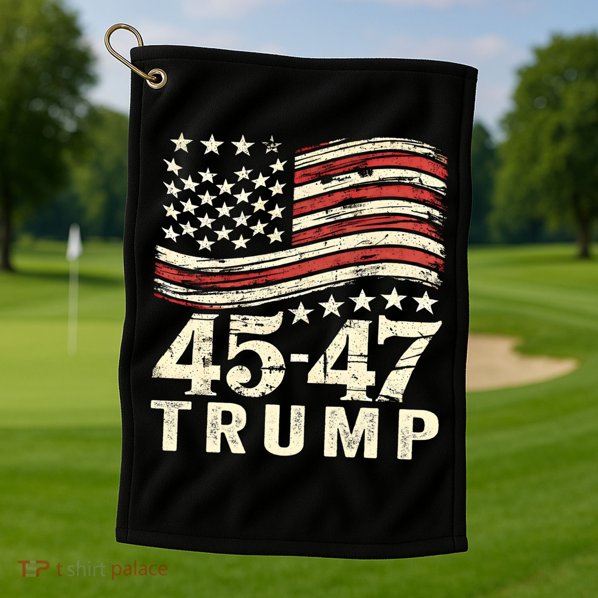 45 47 Usa Flag Trump Inauguration Day 2025 Golf Towel