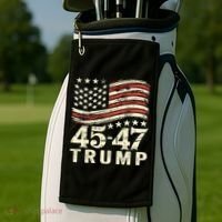 45 47 Usa Flag Trump Inauguration Day 2025 Golf Towel thumb 2