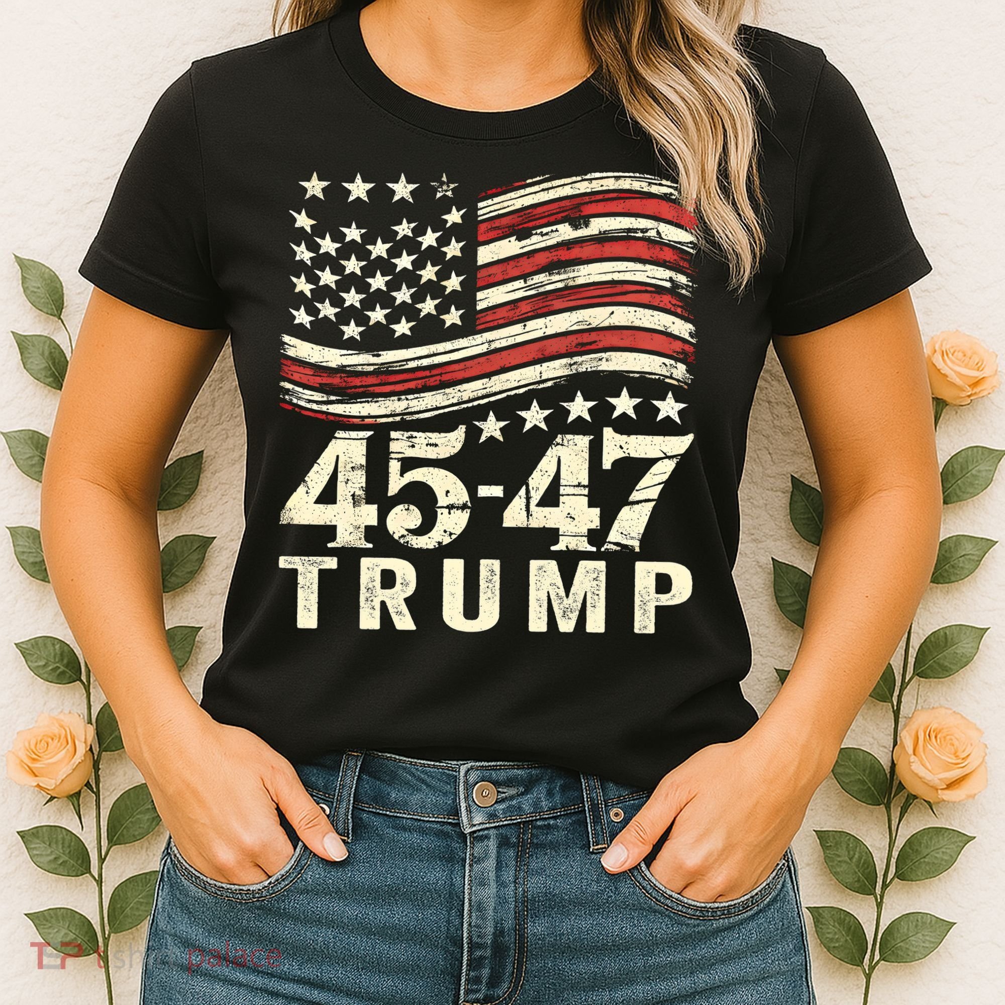 45 47 Usa Flag Trump Inauguration Day 2025 Women's T-Shirt