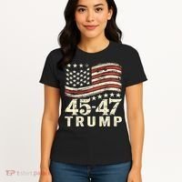 45 47 Usa Flag Trump Inauguration Day 2025 Women's T-Shirt thumb 4