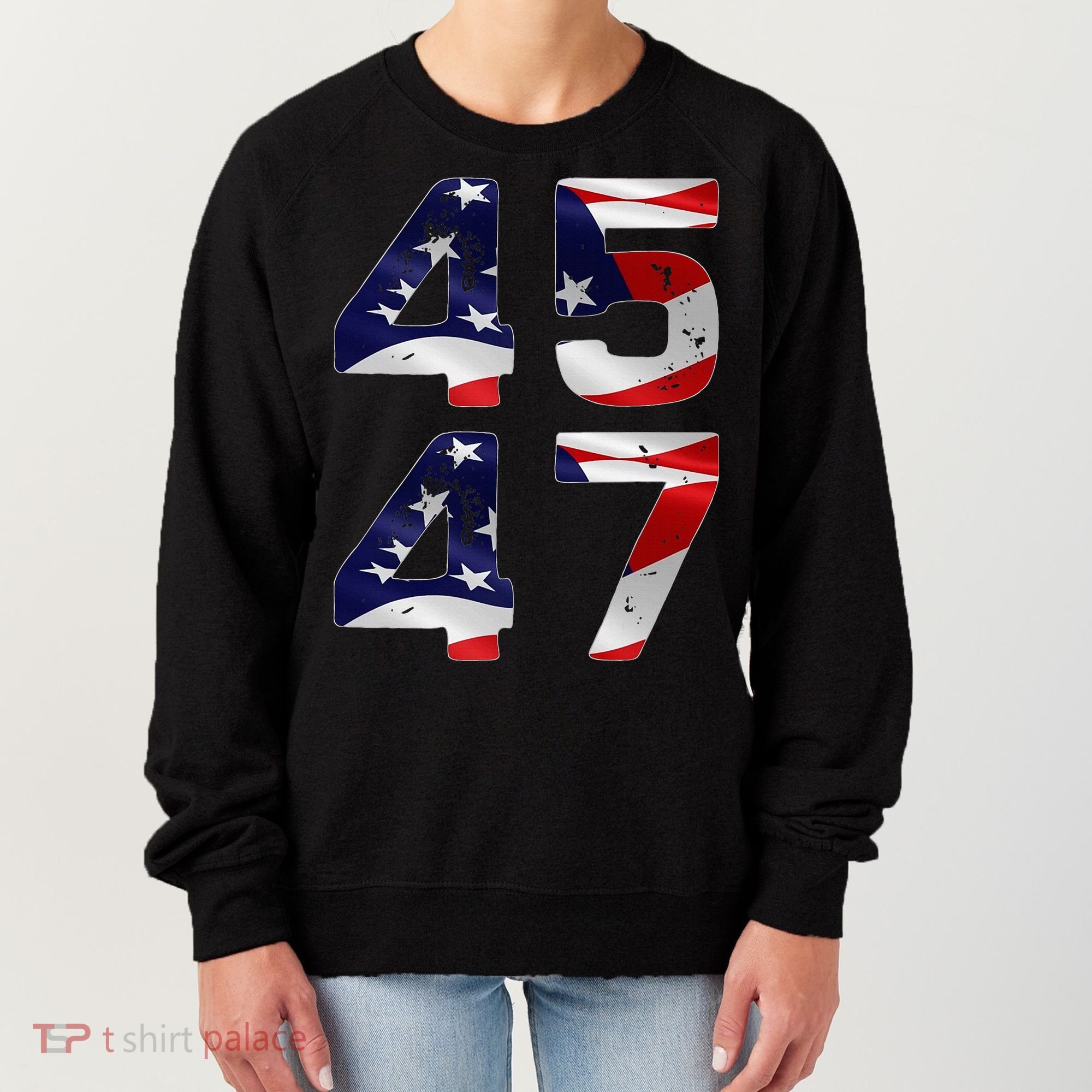 45 47 Usa Flag Women's Sweatshirt