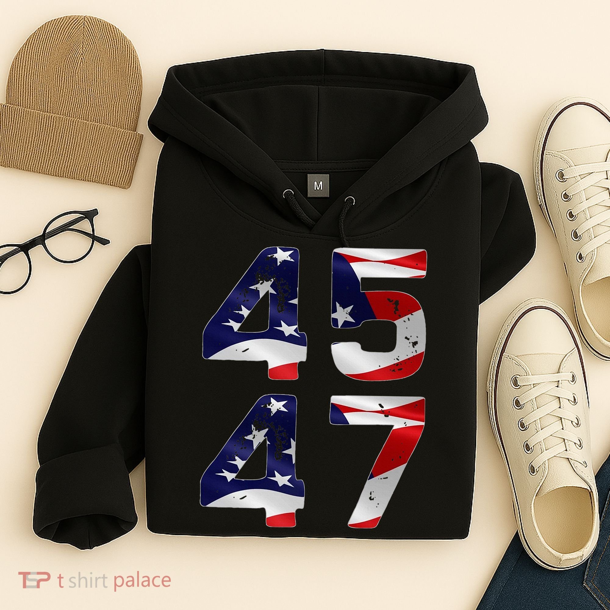 45 47 Usa Flag Hoodie