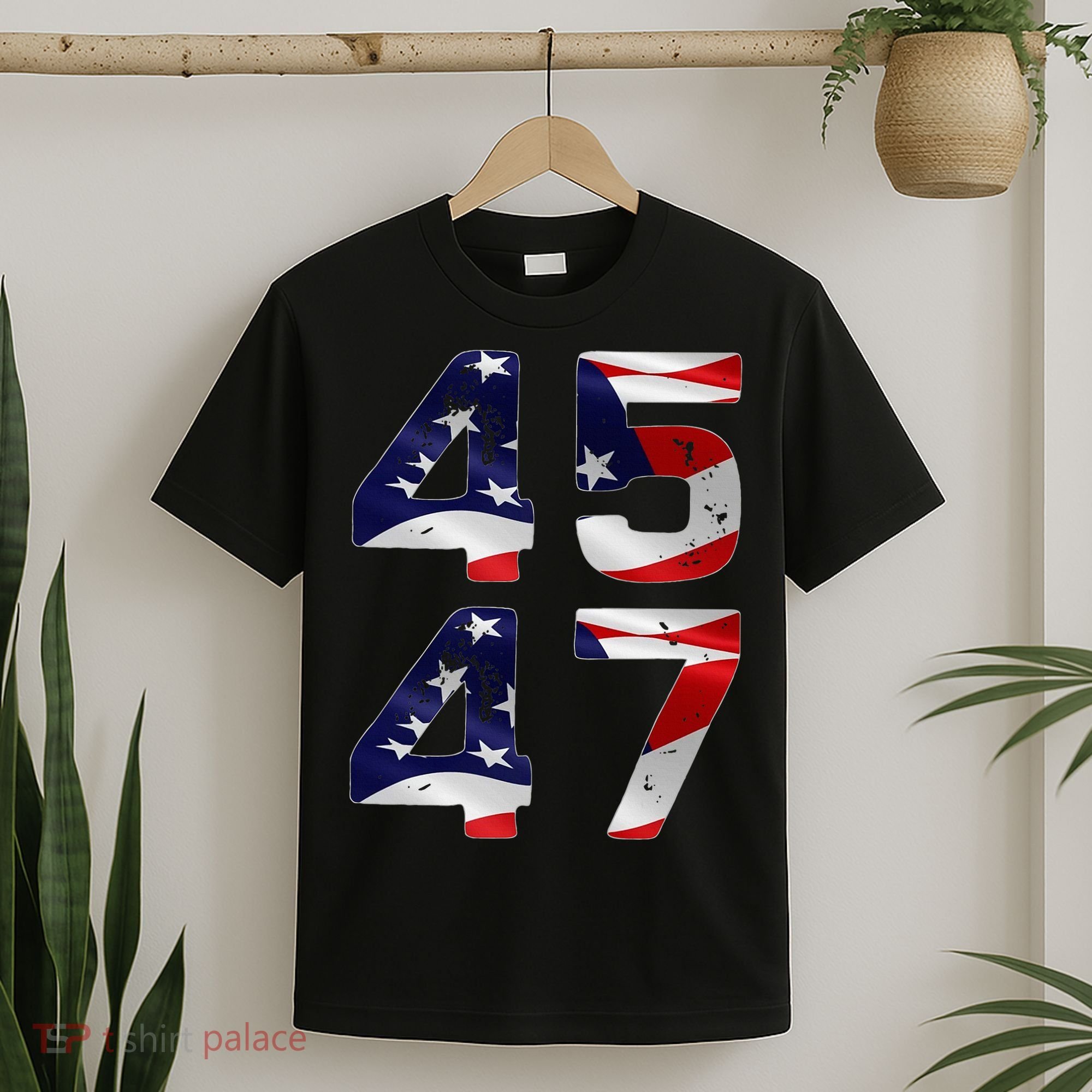 45 47 Usa Flag T-Shirt