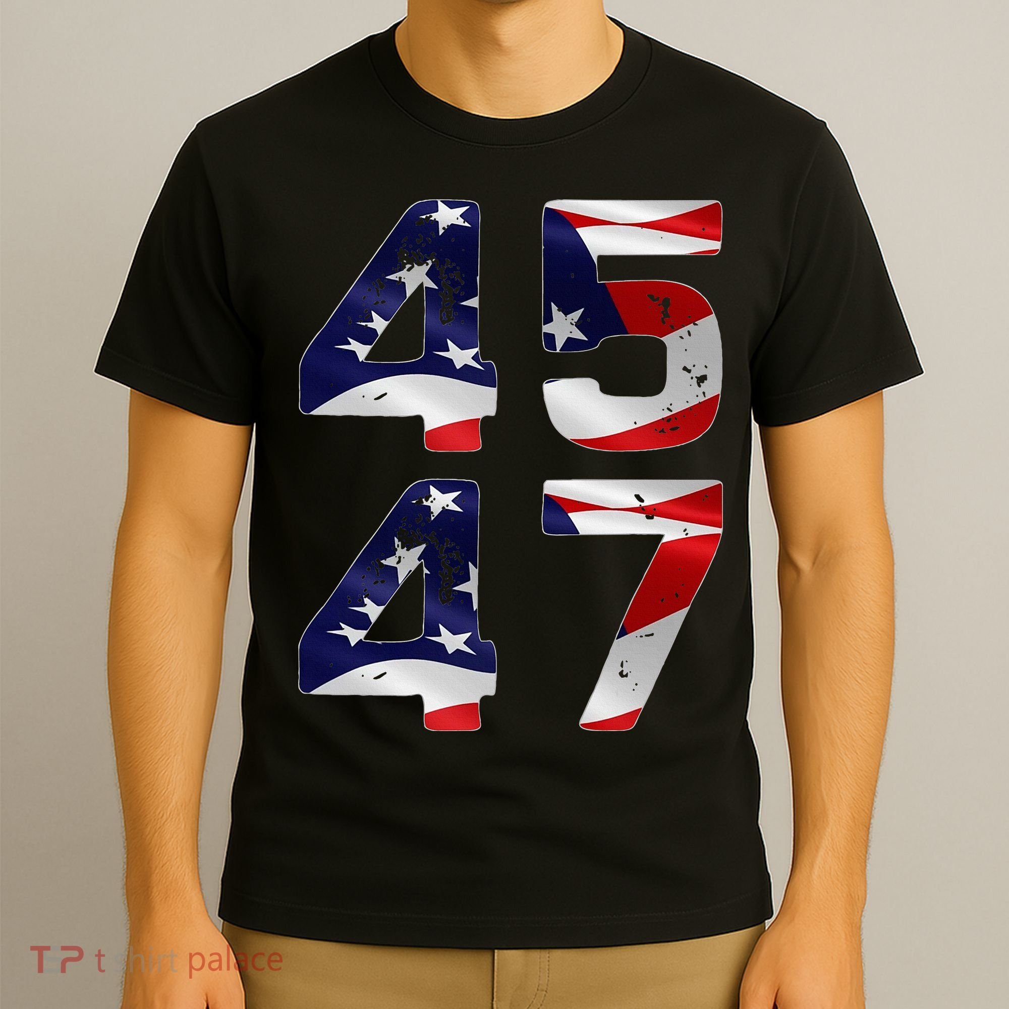 45 47 Usa Flag T-Shirt