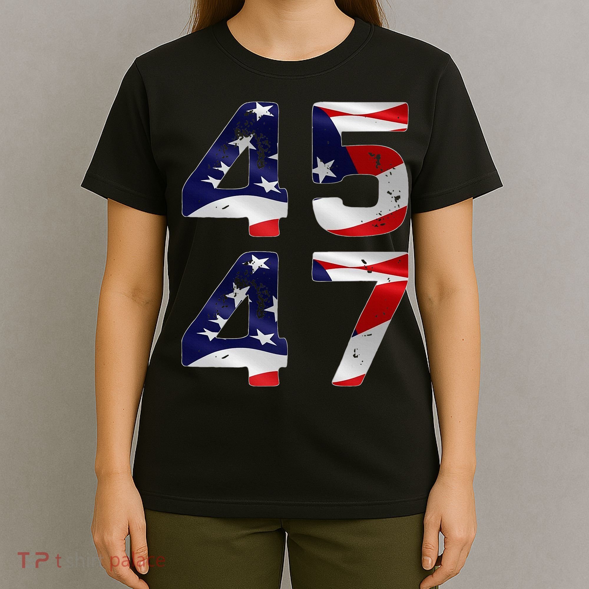 45 47 Usa Flag T-Shirt