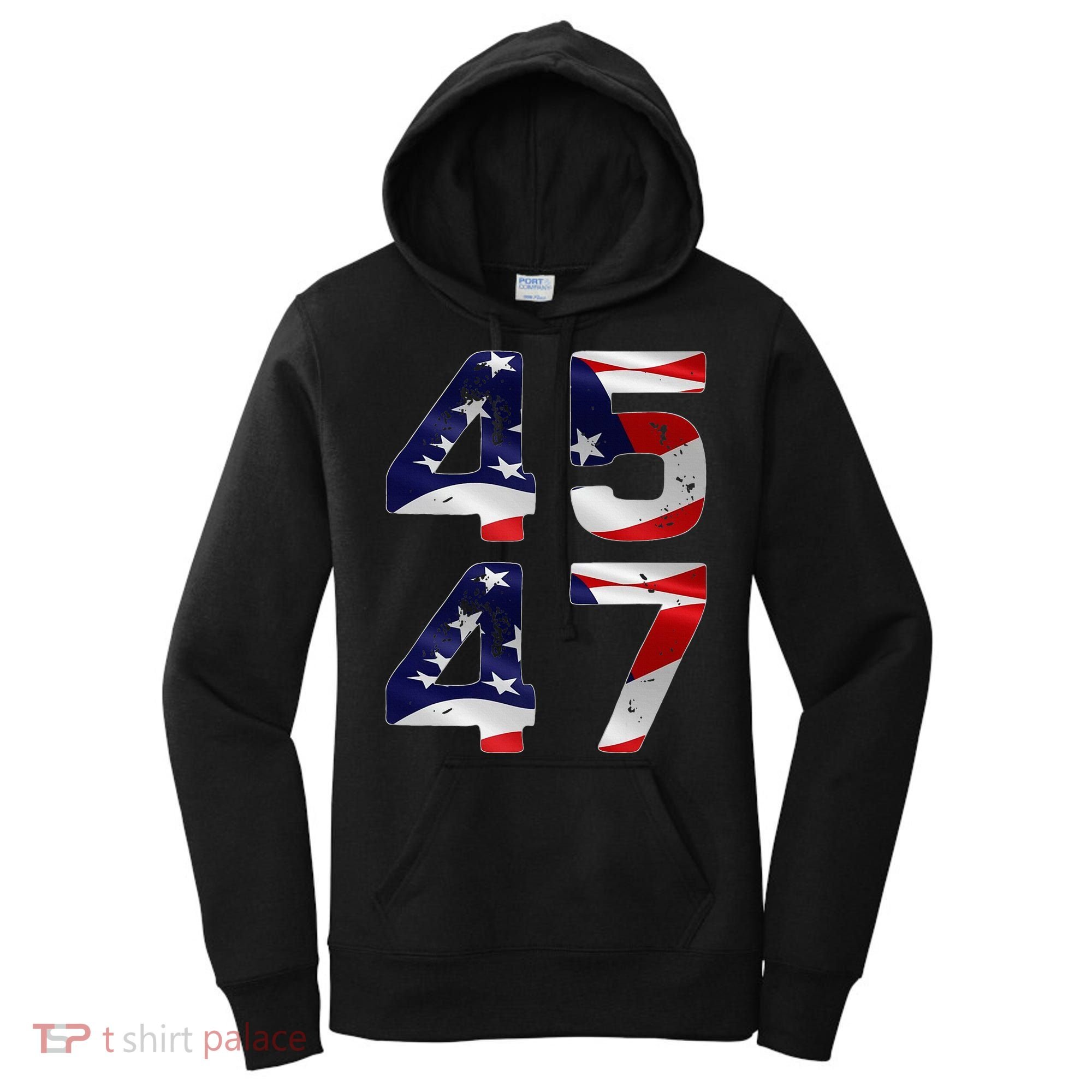 45 47 Usa Flag Women's Hoodie