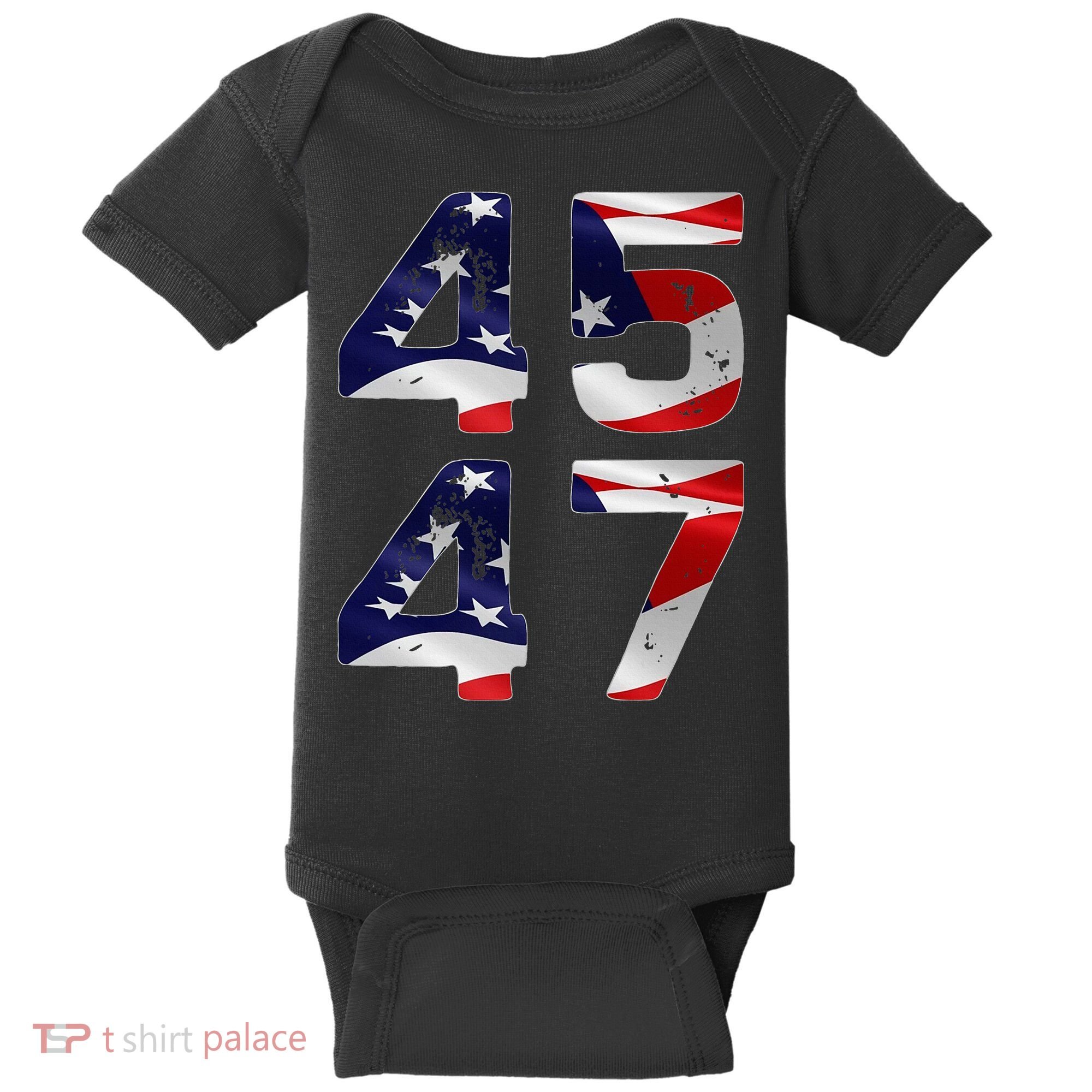 45 47 Usa Flag Baby Bodysuit